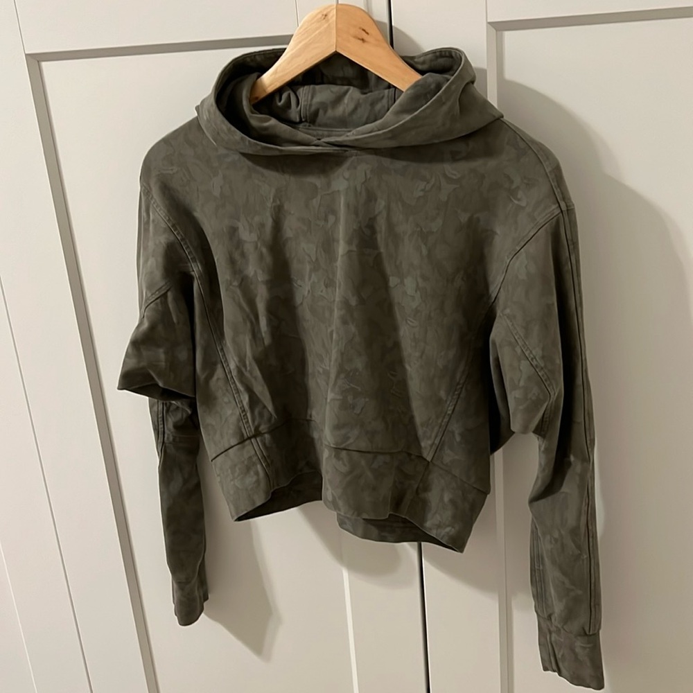 Altheta Green Crop Hoodie Size XXS